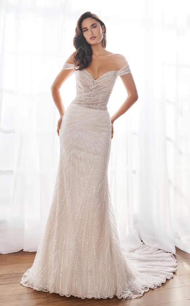 Fit and flare wedding dress