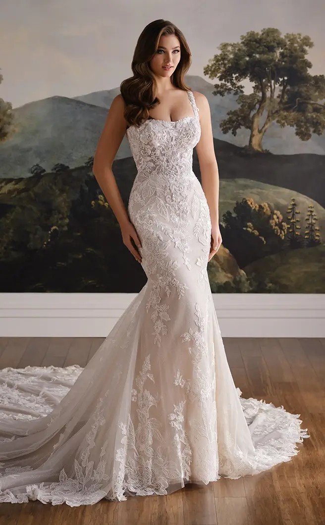 Fit and flare wedding dress