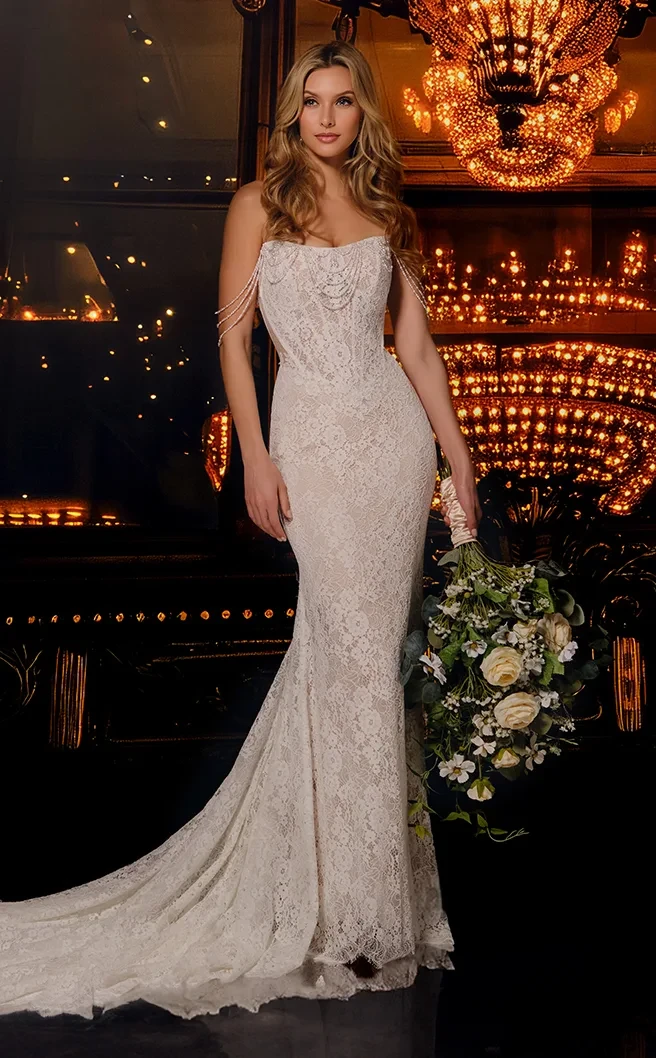 Fit and flare wedding dress