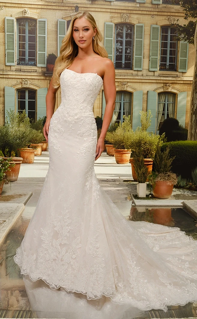 Fit and flare wedding dress