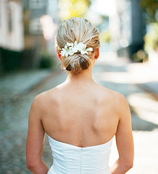 The Best Wedding Hairstyles for a One-Shoulder Dress