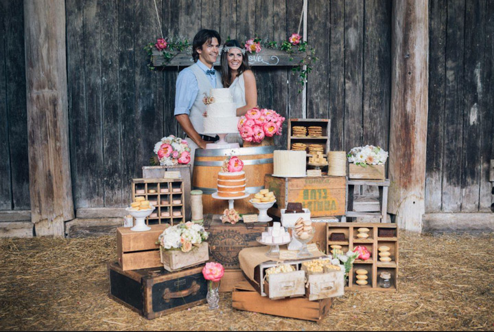 Rock'n Rustic Wedding Dessert Tables & Displays ~ we ❤ this! moncheribridals.com