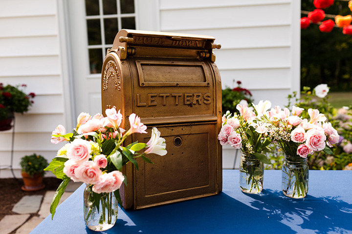 Gold Wedding Card Holder Post Box // Wedding Card Box // 