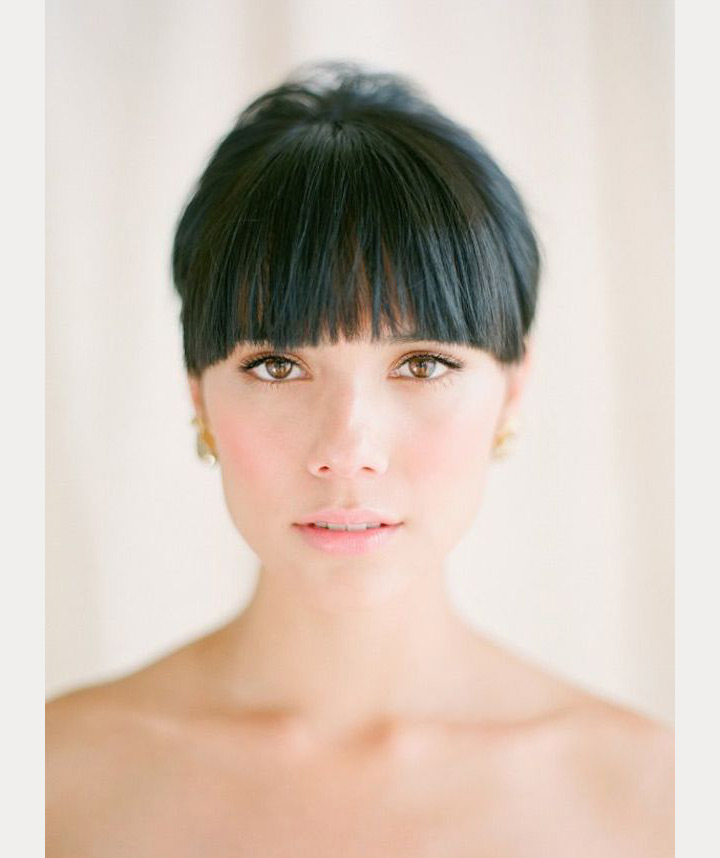 updo with bangs ~ we ❤ this! moncheribridals.com