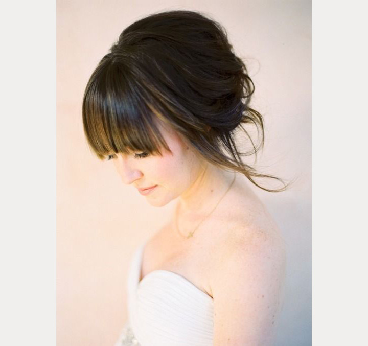 updo with bangs ~ we ❤ this! moncheribridals.com