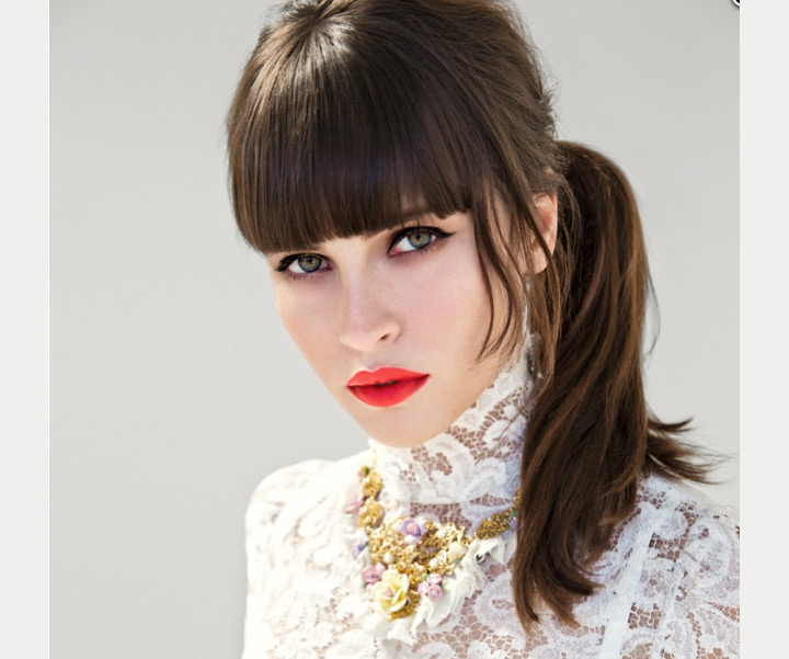 bride with bangs ~ we ❤ this! moncheribridals.com