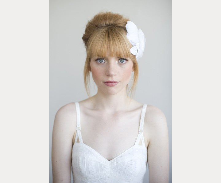 updo with bangs ~ we ❤ this! moncheribridals.com