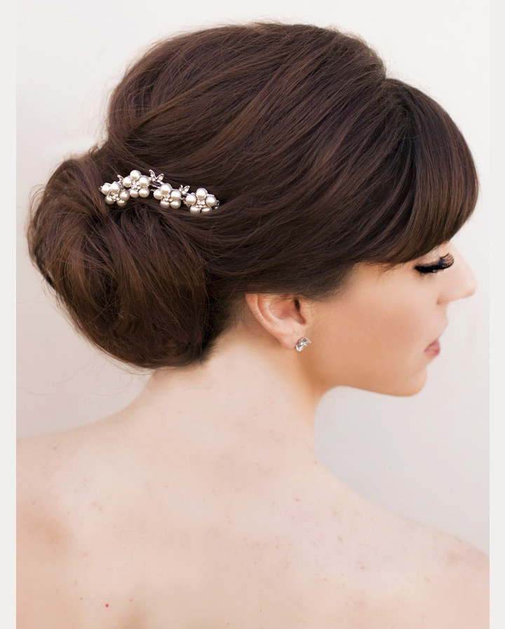 updo with bangs ~ we ❤ this! moncheribridals.com