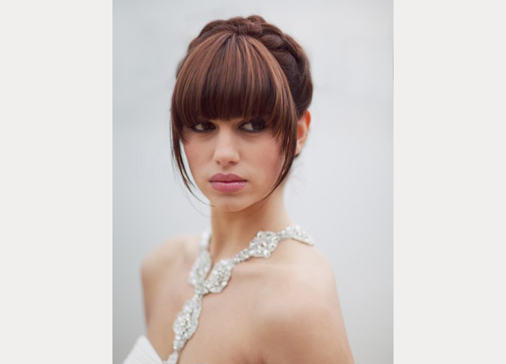 updo with bangs ~ we ❤ this! moncheribridals.com