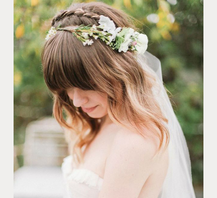 bride with bangs ~ we ❤ this! moncheribridals.com