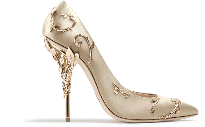 ralph and russo rose gold heels