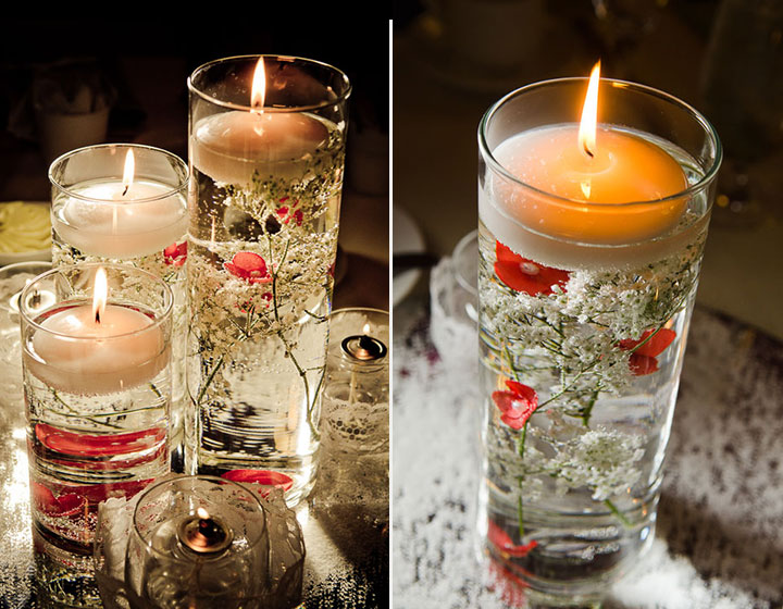 Submerged Baby's Breath for a Winter Wedding