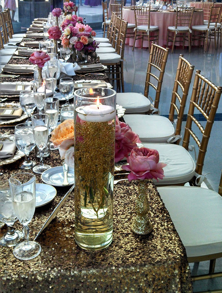 Submerged Baby's Breath for a Winter Wedding