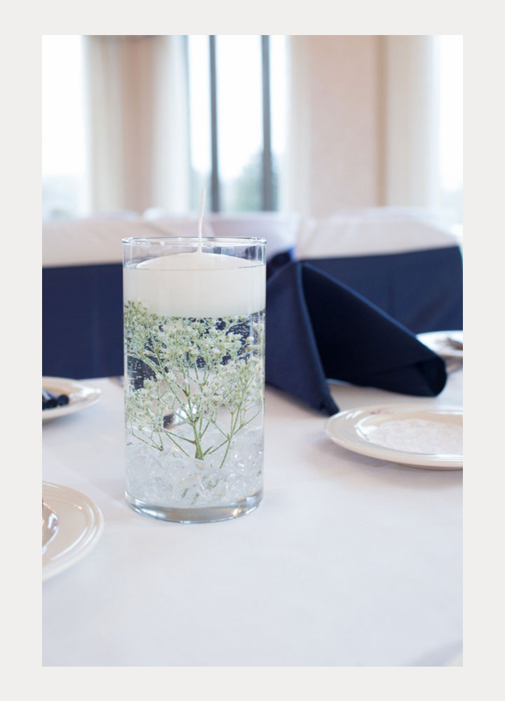 Submerged Baby's Breath for a Winter Wedding