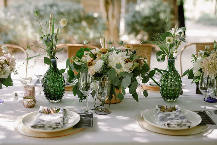 Wedding Flowers Of Cream & Green With A Touch Of Peach 