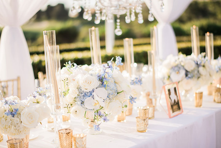 Classic White Wedding With A Little Blue Hue