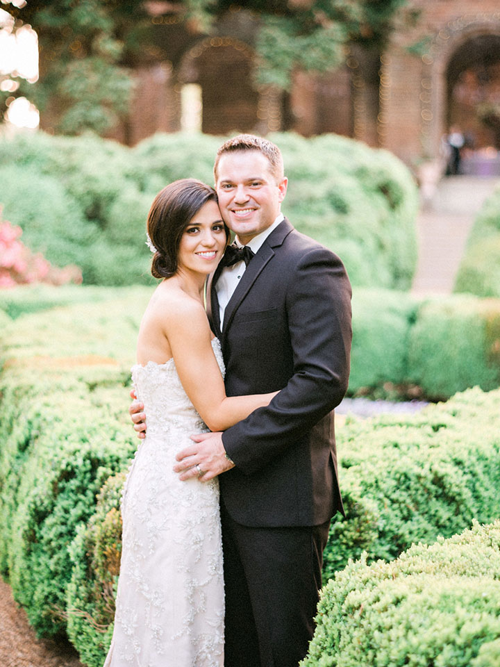 Elegant Spring Bride Wears Martin Thornburg "Cielo" Gown For Her Garden Wedding