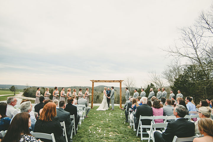 Sweet Bride Wears Martin Thornburg "Amber" For Her Vineyard Wedding
