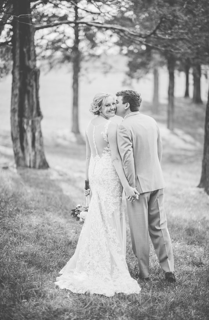Sweet Bride Wears Martin Thornburg "Amber" For Her Vineyard Wedding