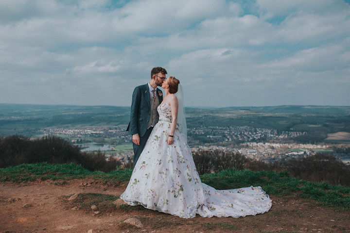 Romantic Bride Wears Martin Thornburg "Orabelle" Amidst The Ruins Of Kirkstall Abbey