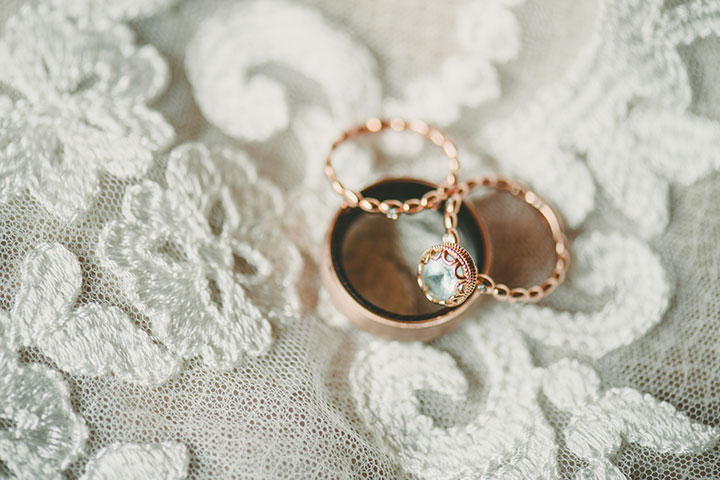 Sweet Bride Wears Martin Thornburg "Amber" For Her Vineyard Wedding