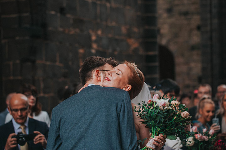 Romantic Bride Wears Martin Thornburg "Orabelle" Amidst The Ruins Of Kirkstall Abbey