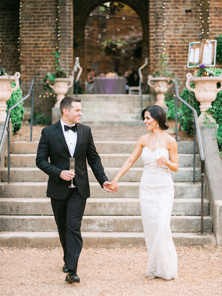 Elegant Spring Bride Wears Martin Thornburg "Cielo" Gown For Her Garden Wedding