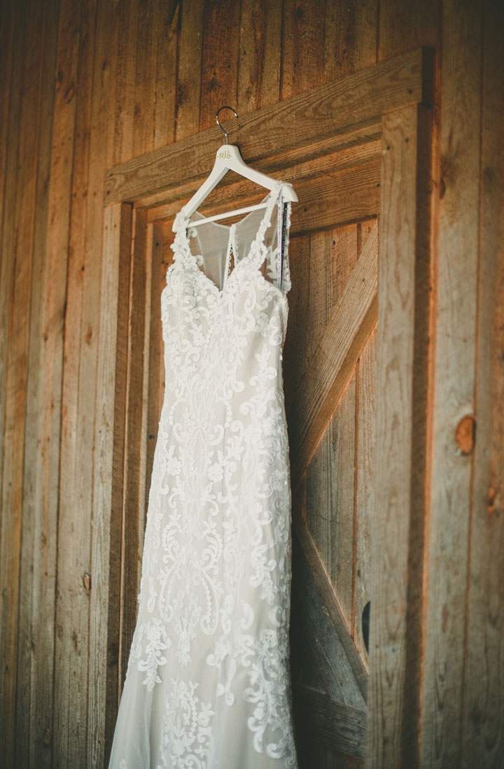 Sweet Bride Wears Martin Thornburg "Amber" For Her Vineyard Wedding