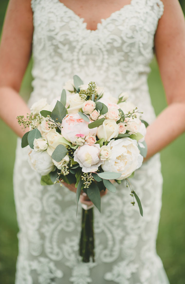 Sweet Bride Wears Martin Thornburg "Amber" For Her Vineyard Wedding