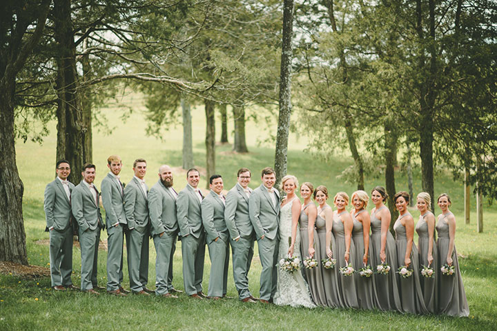 Sweet Bride Wears Martin Thornburg "Amber" For Her Vineyard Wedding