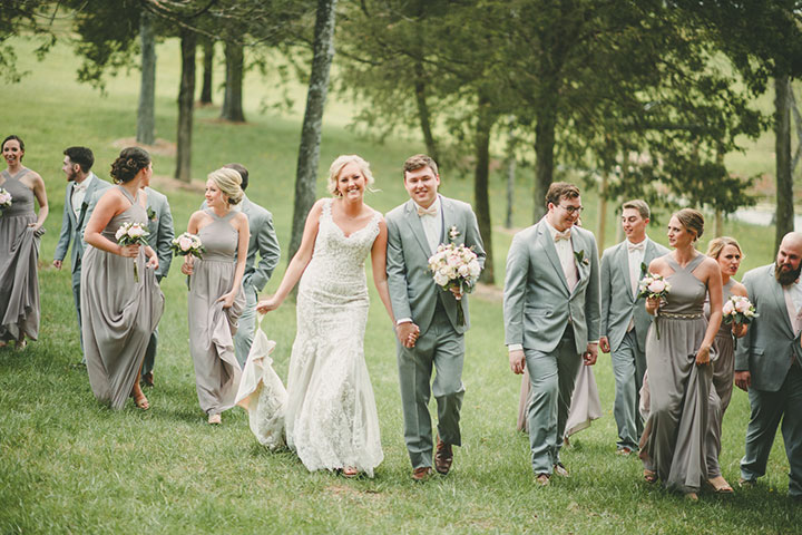 Sweet Bride Wears Martin Thornburg "Amber" For Her Vineyard Wedding
