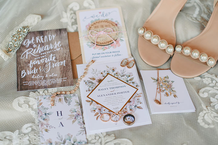 Sweet Bride Wears Martin Thornburg "Amber" For Her Vineyard Wedding