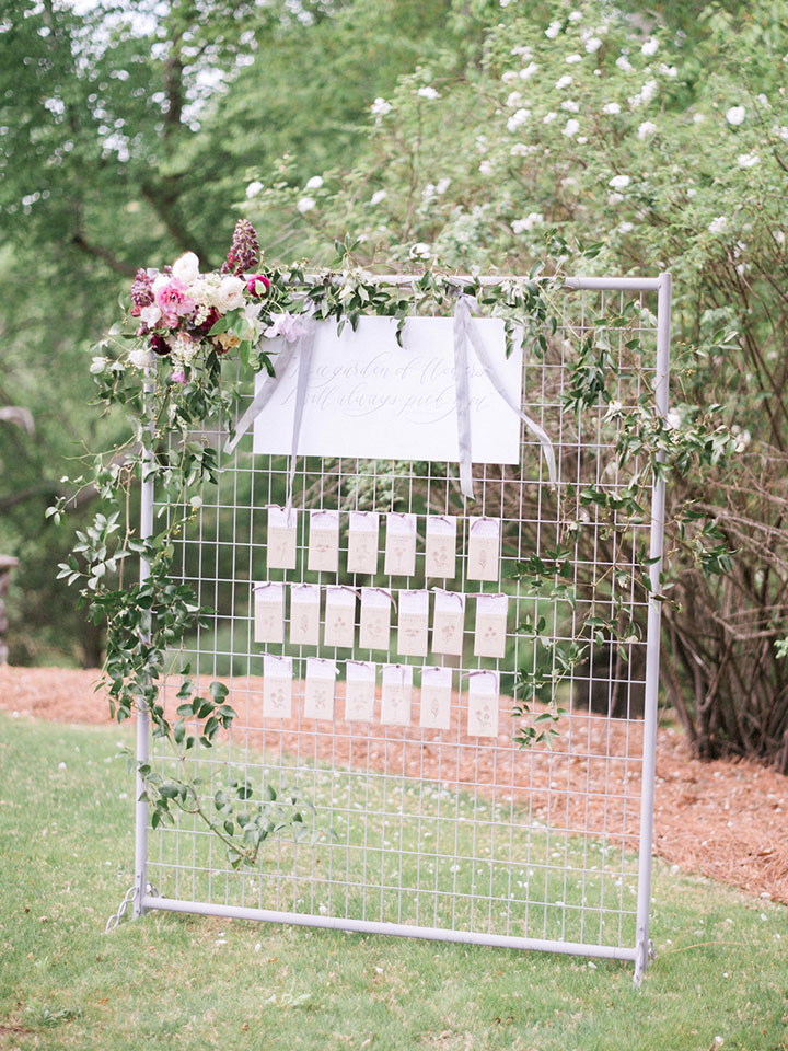Elegant Spring Bride Wears Martin Thornburg "Cielo" Gown For Her Garden Wedding