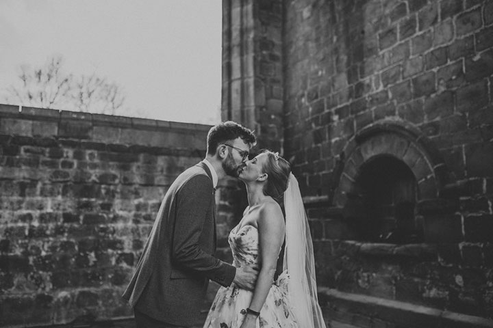 Romantic Bride Wears Martin Thornburg "Orabelle" Amidst The Ruins Of Kirkstall Abbey