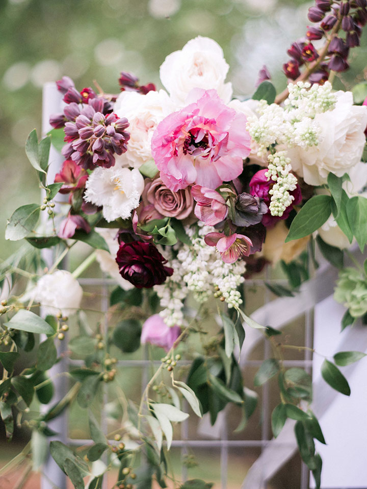 Elegant Spring Bride Wears Martin Thornburg "Cielo" Gown For Her Garden Wedding