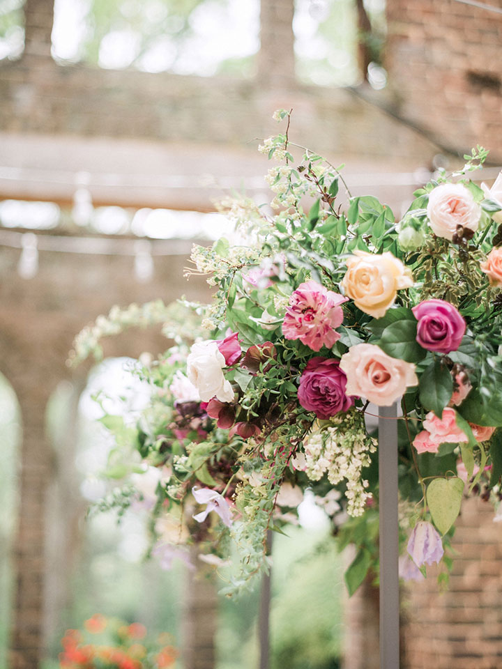 Elegant Spring Bride Wears Martin Thornburg "Cielo" Gown For Her Garden Wedding