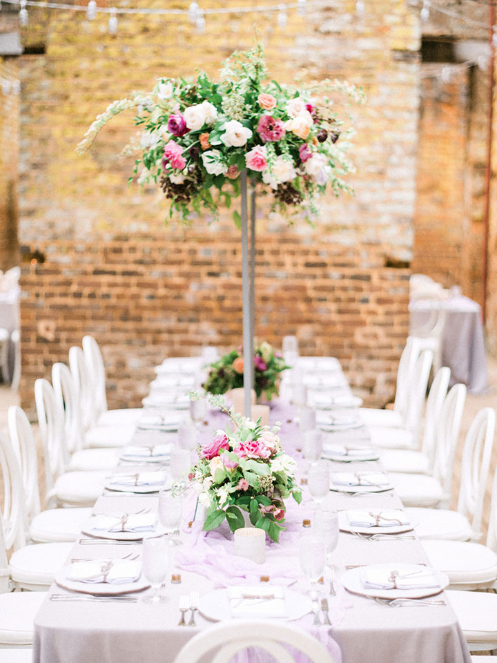 Elegant Spring Bride Wears Martin Thornburg "Cielo" Gown For Her Garden Wedding