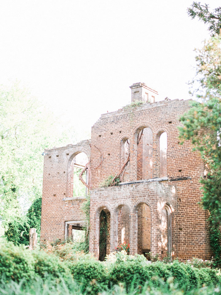 Elegant Spring Bride Wears Martin Thornburg "Cielo" Gown For Her Garden Wedding