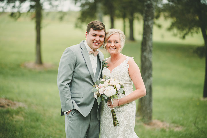 Sweet Bride Wears Martin Thornburg "Amber" For Her Vineyard Wedding