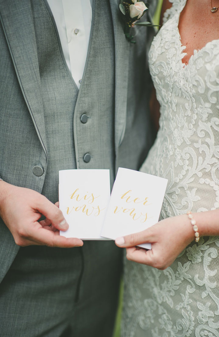 Sweet Bride Wears Martin Thornburg "Amber" For Her Vineyard Wedding