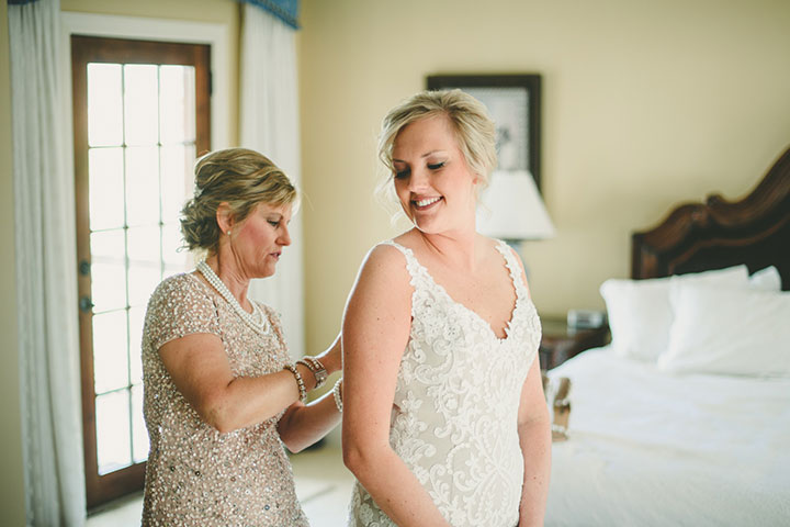 Sweet Bride Wears Martin Thornburg "Amber" For Her Vineyard Wedding
