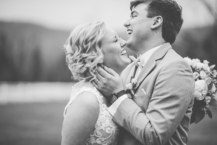 Sweet Bride Wears Martin Thornburg "Amber" For Her Vineyard Wedding