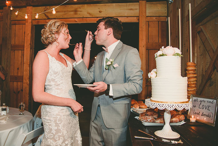 Sweet Bride Wears Martin Thornburg "Amber" For Her Vineyard Wedding