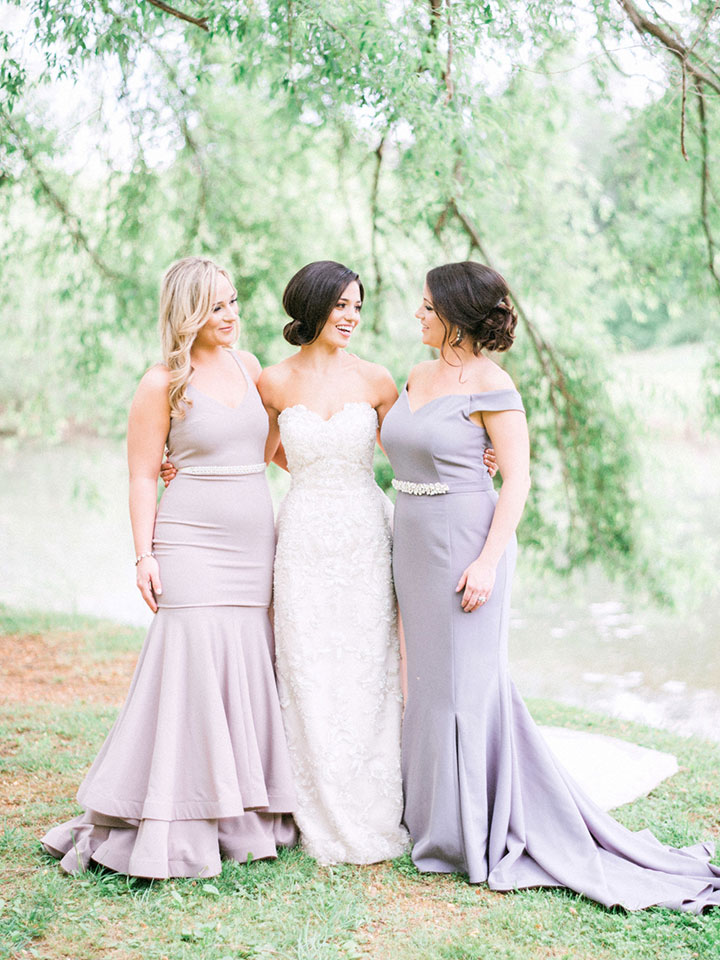 Elegant Spring Bride Wears Martin Thornburg "Cielo" Gown For Her Garden Wedding