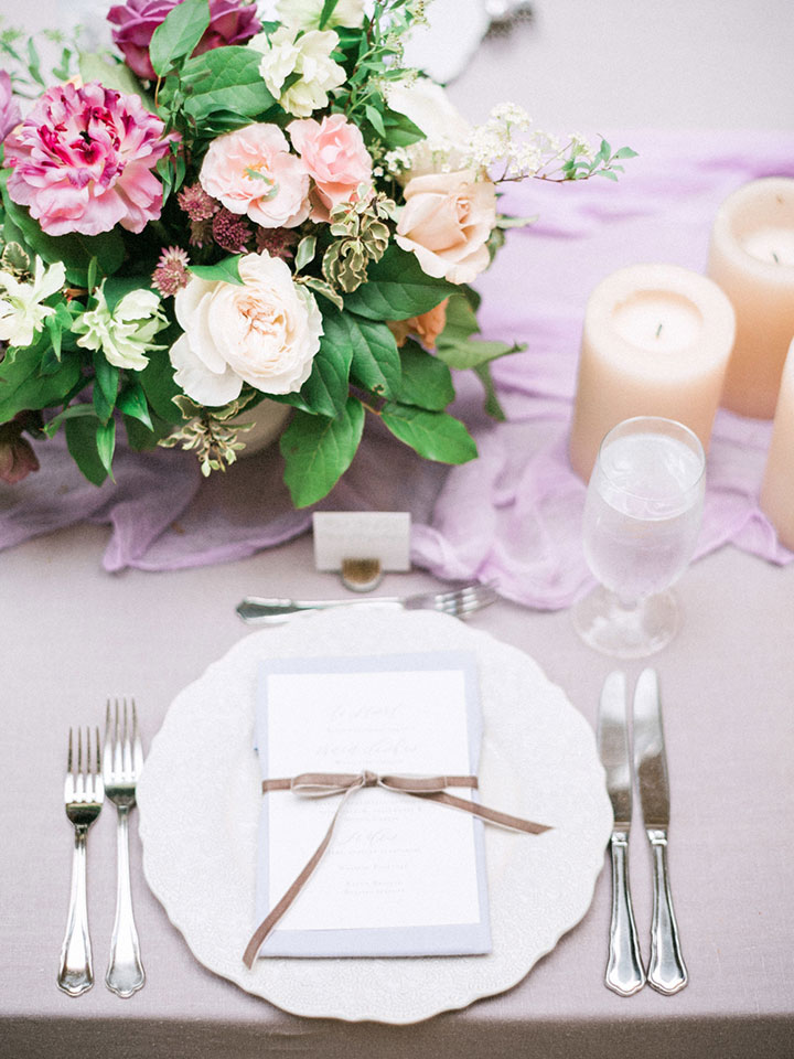 Elegant Spring Bride Wears Martin Thornburg "Cielo" Gown For Her Garden Wedding