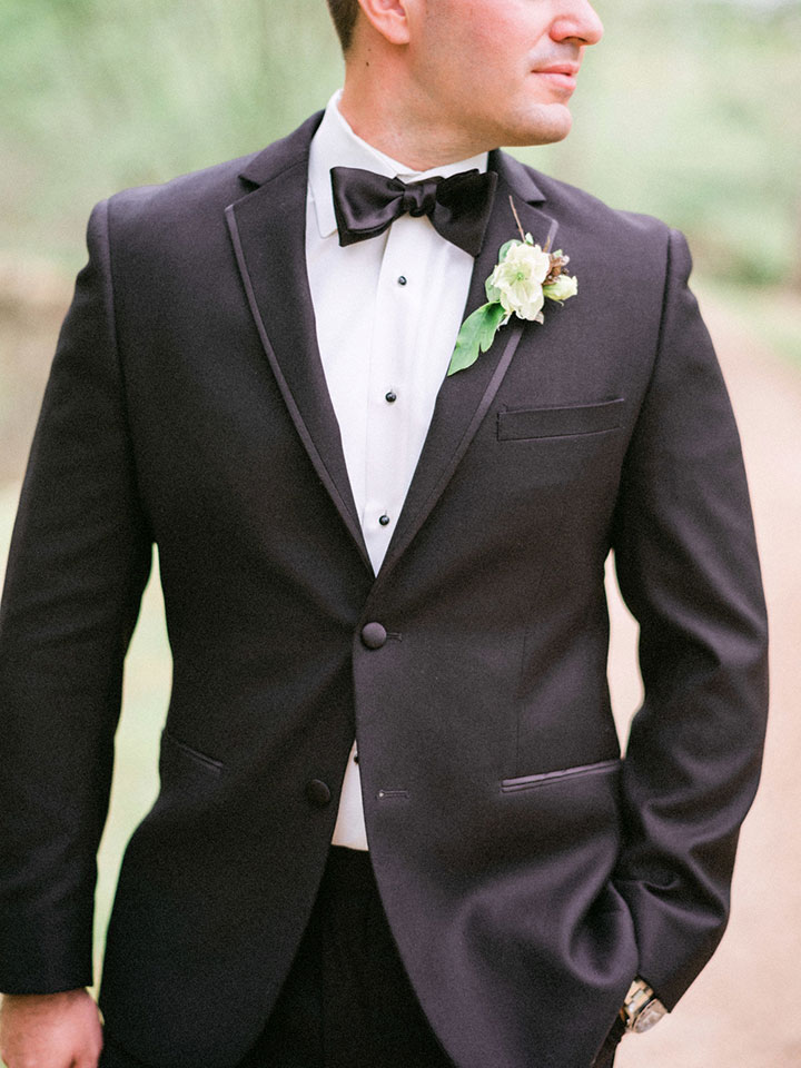Elegant Spring Bride Wears Martin Thornburg "Cielo" Gown For Her Garden Wedding