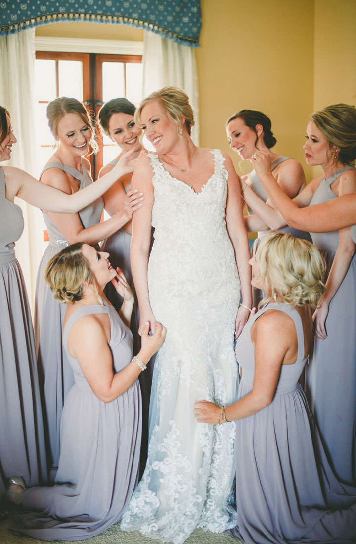 Sweet Bride Wears Martin Thornburg "Amber" For Her Vineyard Wedding
