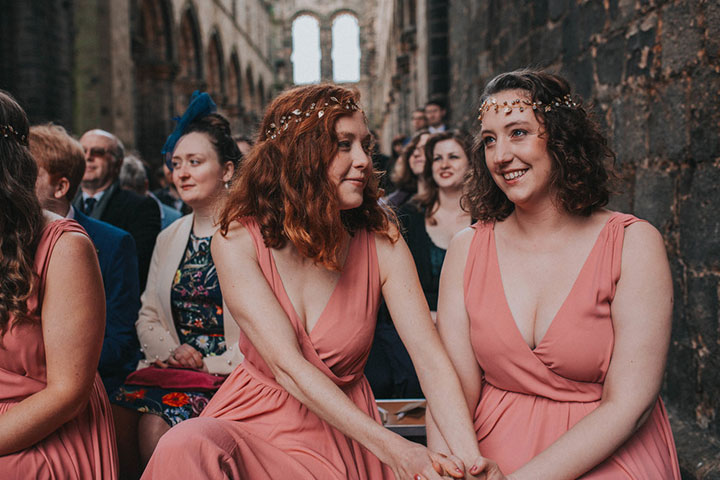 Romantic Bride Wears Martin Thornburg "Orabelle" Amidst The Ruins Of Kirkstall Abbey
