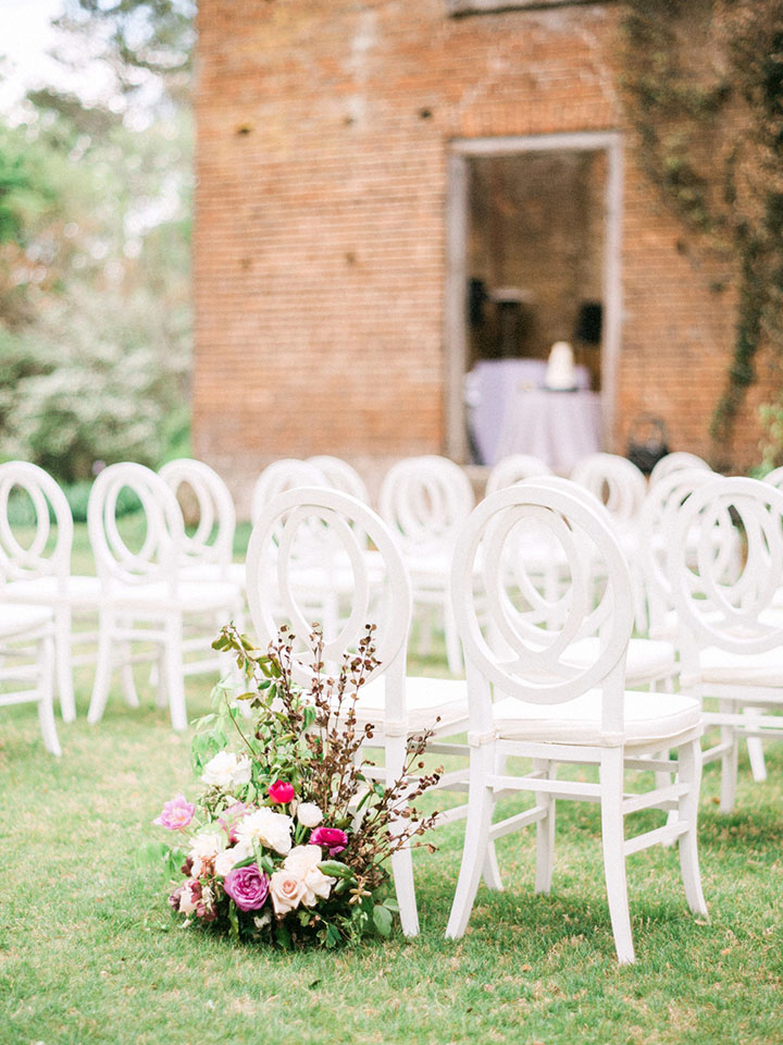 Elegant Spring Bride Wears Martin Thornburg "Cielo" Gown For Her Garden Wedding