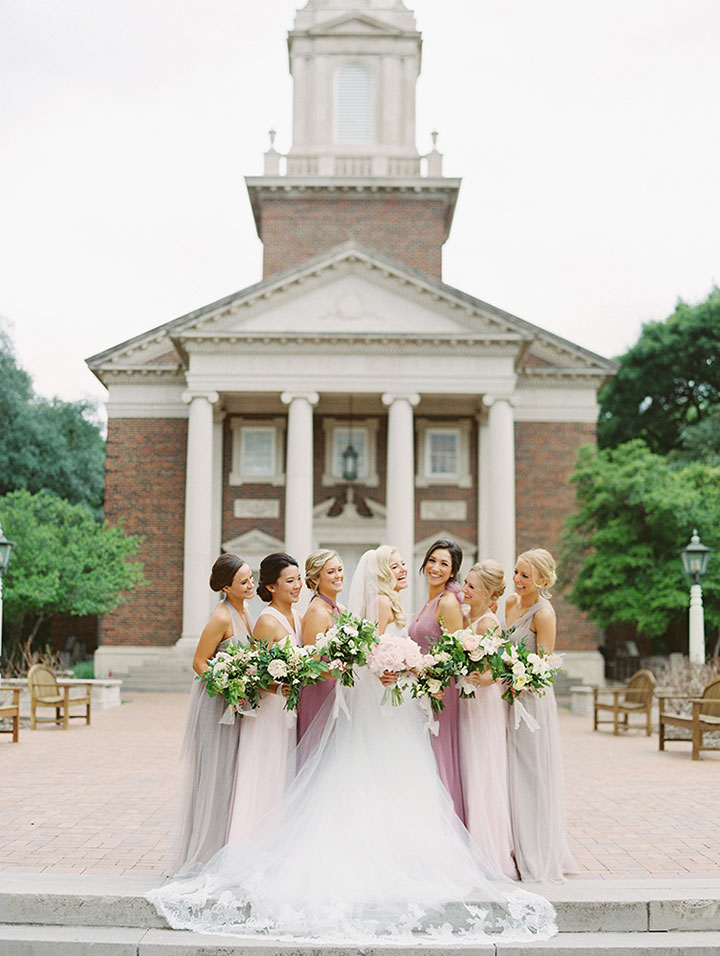 A Pale Pink, Mauve & Grey Wedding In Spring
